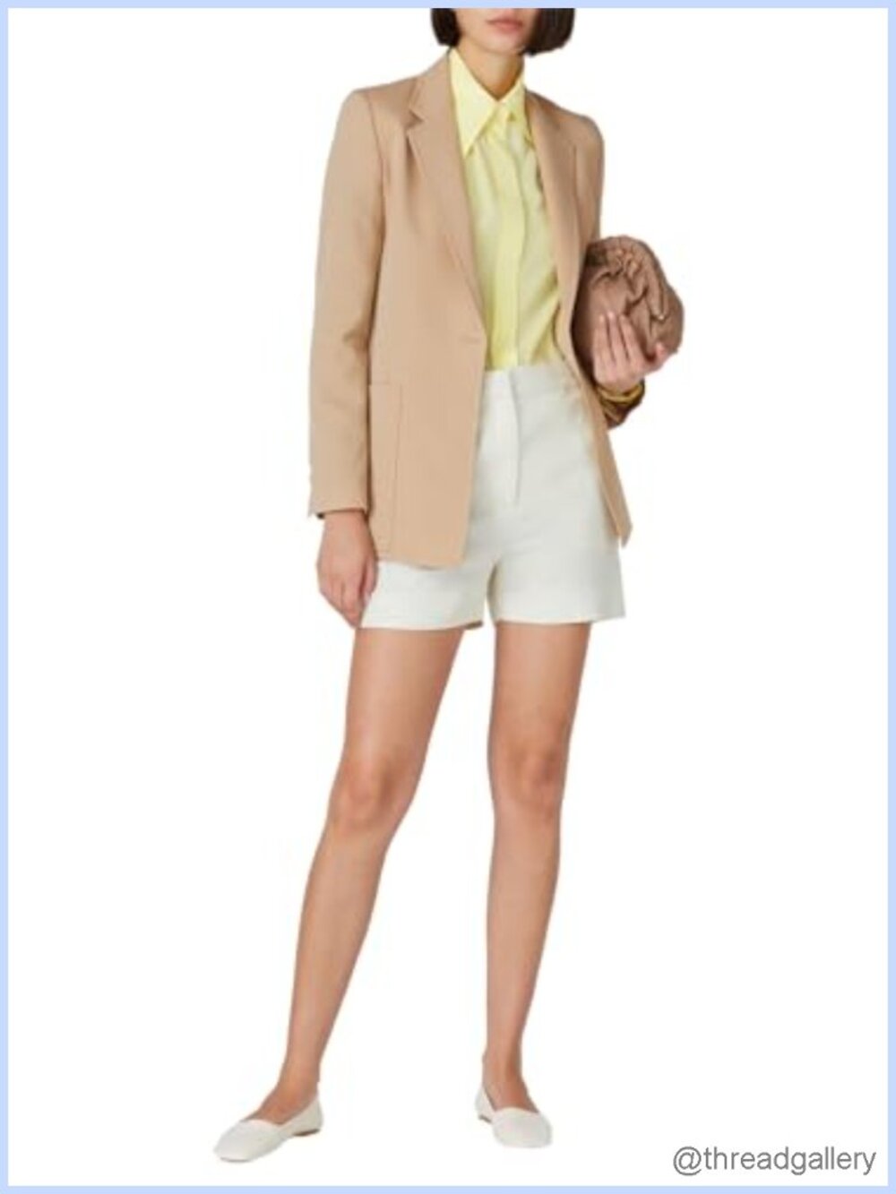 Oversized Cotton Blazer Long Sleeve Work Office